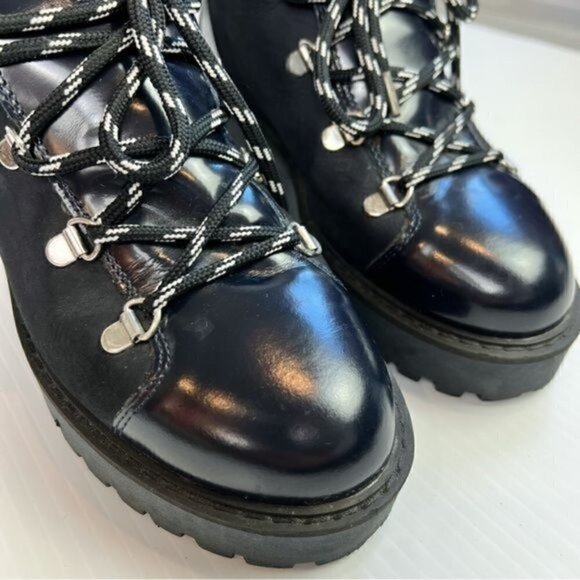 Ganni Boots Women's Size 6/36 Alma: Chunky Winter Lace-Up Boots with Cozy Wool I - Picture 15 of 15